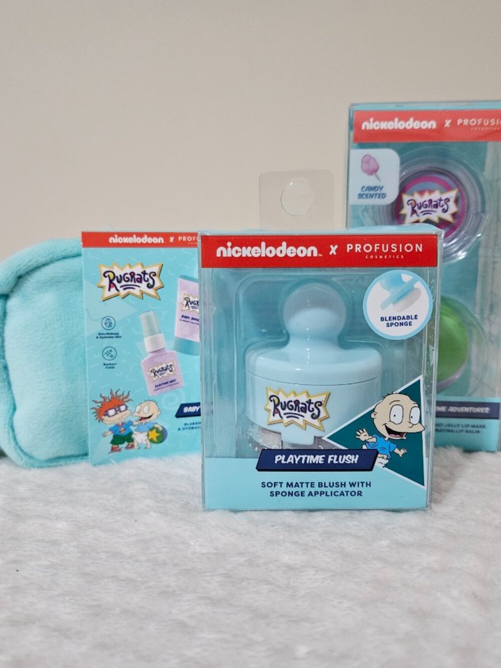 Profusion Cosmetics Nickelodeon Rugrats Makeup Bundle Primer Blush Lip Mask Bag